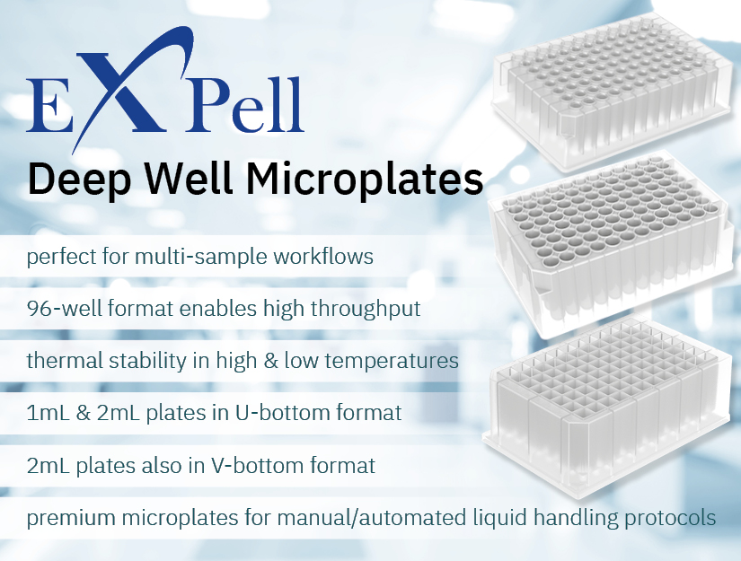 deep well microplate, 1 mL deep well plate, 2 mL deep well plate