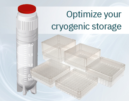 Expell cryotube cryogenic storage cryobox 10x10